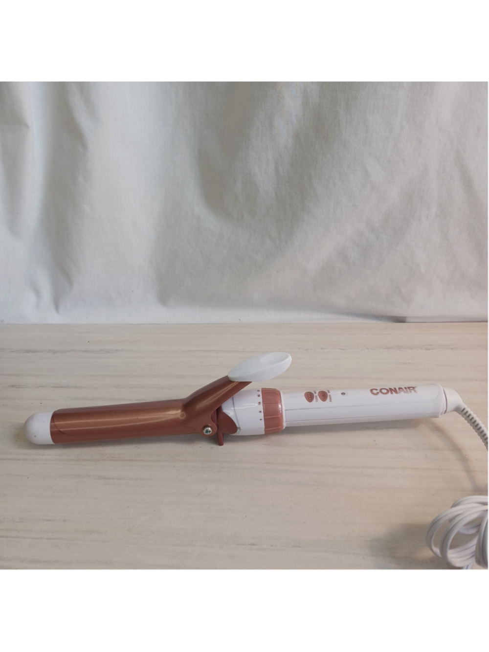 Conair Double Ceramic 1 Inch Curling Iron White Rose Gold
